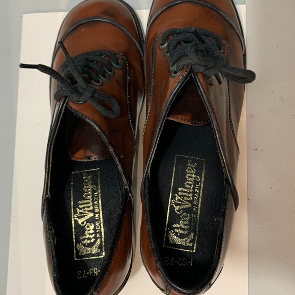 Vintage 1970s The Villager Brand Platform Brown Leather Women's Shoes Si… - Picture 6 of 8